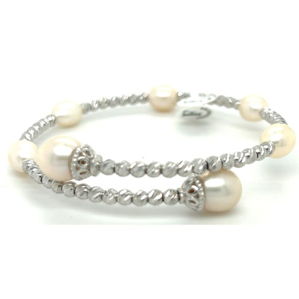 Sterling 6.5-9mm FWP And Brilliance Bead Bangle Charles Frederick Jewelers Chelmsford, MA