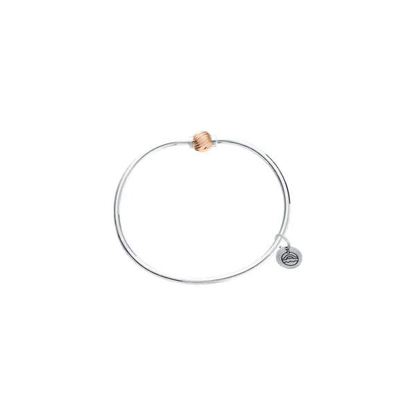 Sterling & 14k Rose Gold Swirl Ball Cape Cod Bracelet 6.5 inch Charles Frederick Jewelers Chelmsford, MA