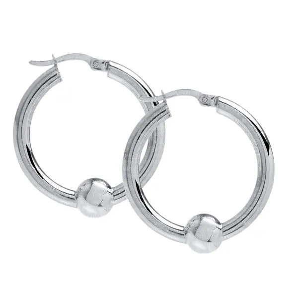 Cape Cod Sterling 20mm Hoop Earrings Image 2 Charles Frederick Jewelers Chelmsford, MA