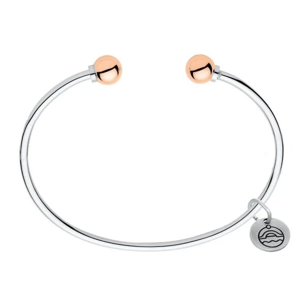 Cape Cod SS-14K Rose Gold Cuff - 2 Bead Charles Frederick Jewelers Chelmsford, MA