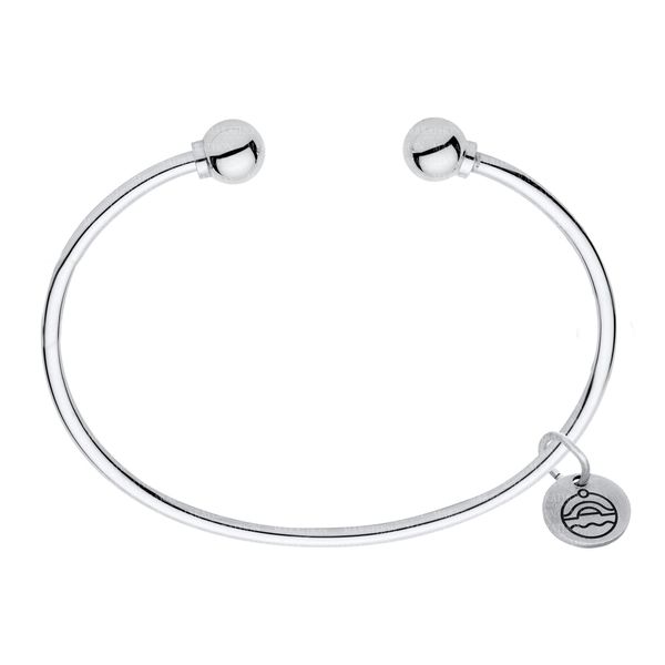 Sterling Cape Cod Cuff 2 End Beads 7inch Charles Frederick Jewelers Chelmsford, MA