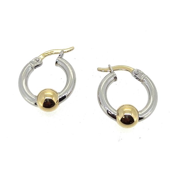 14KY/Sterling 15mm Cape Cod Hoop Earrings Charles Frederick Jewelers Chelmsford, MA