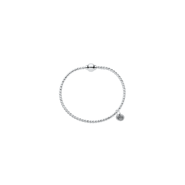 Sterling Cape Cod Twisted Wire Bracelet With Silver Ball 6.5 Charles Frederick Jewelers Chelmsford, MA