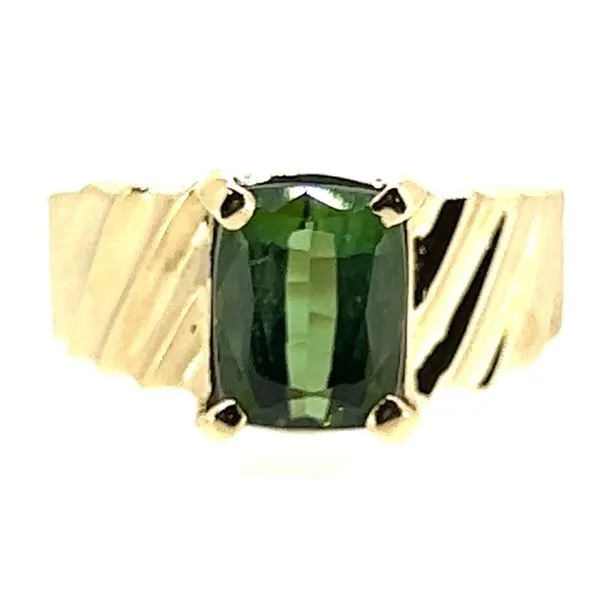 14KY 9X7mm Green Tourmaline Ring Charles Frederick Jewelers Chelmsford, MA