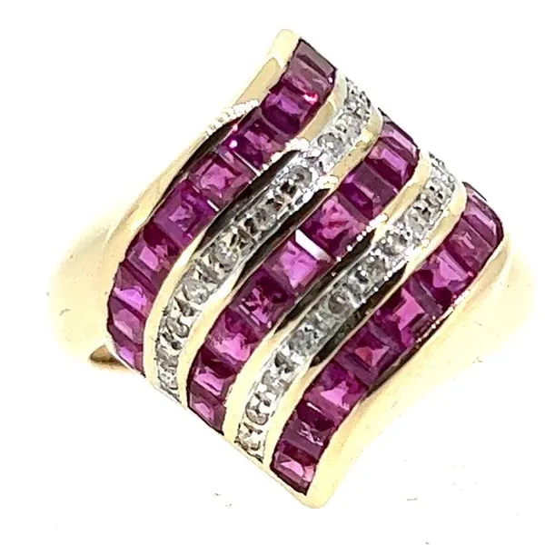 14KY Ruby And Diamond Fashion Ring Charles Frederick Jewelers Chelmsford, MA