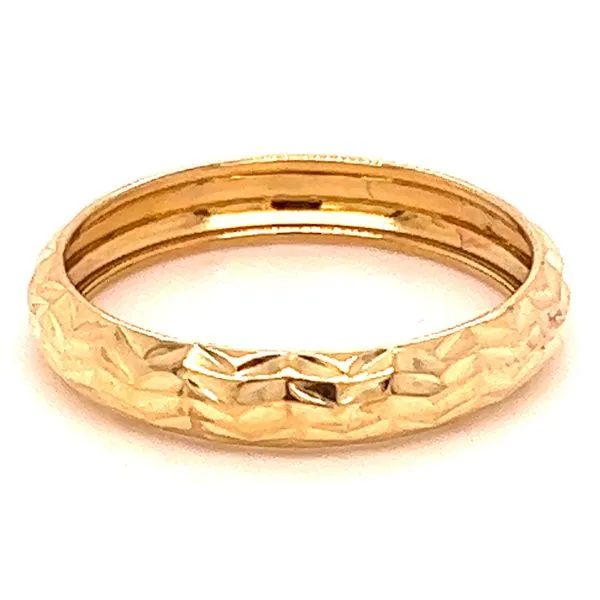 14KY Textured Light Wedding Band Charles Frederick Jewelers Chelmsford, MA