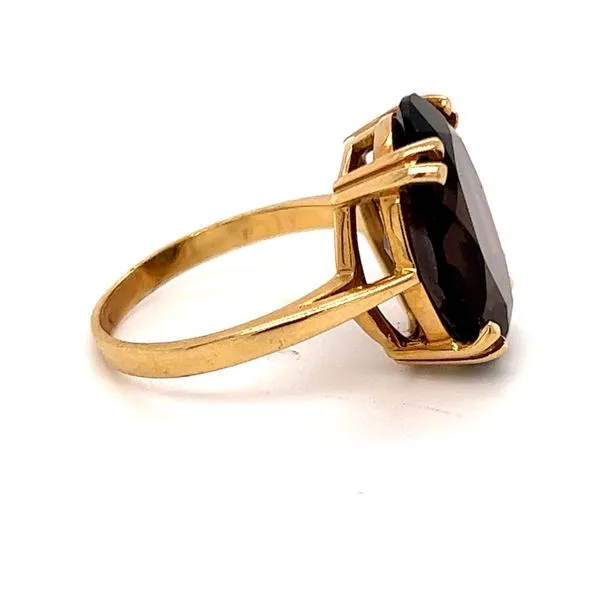 14KY Large Smokey Quartz Ring Image 2 Charles Frederick Jewelers Chelmsford, MA