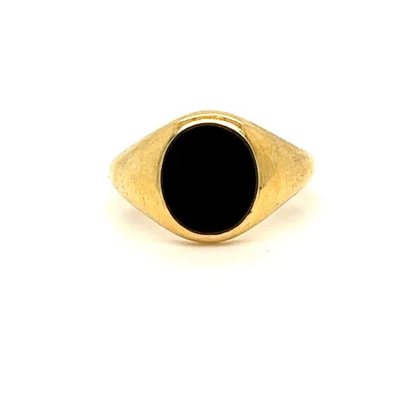 18KY Black Onyx Ring-Estate Charles Frederick Jewelers Chelmsford, MA