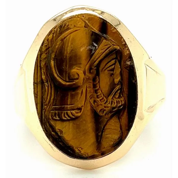 10KY Solder Intaglio Ring Charles Frederick Jewelers Chelmsford, MA