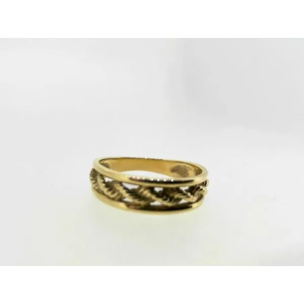 14K Yellow Gold Rope Braid Twist Ring