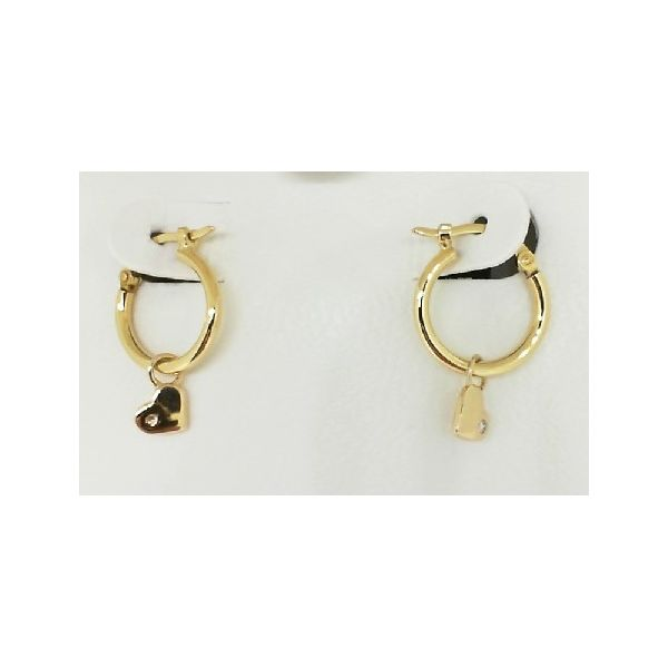 14KY Heart Dangle Earrings Charles Frederick Jewelers Chelmsford, MA