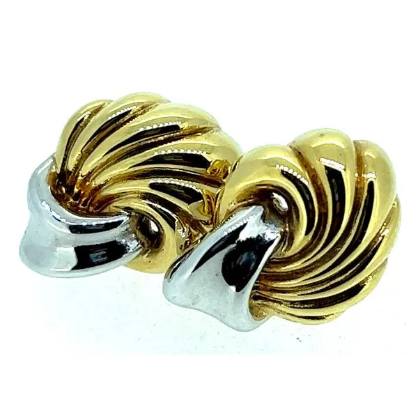 14K TT Large Fancy Earrings Charles Frederick Jewelers Chelmsford, MA
