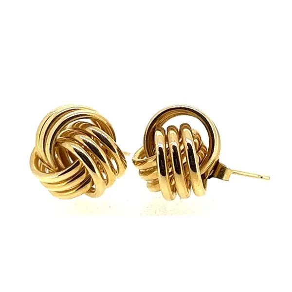 14KY Large Knot Stud Earrings Charles Frederick Jewelers Chelmsford, MA