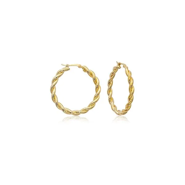 14KY Large Round Twist Hoop Earrings similar item image