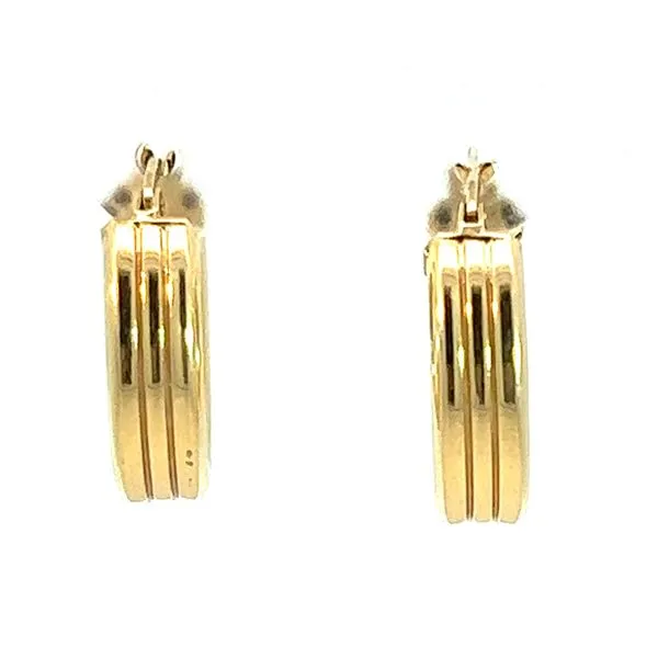 14KY Triple Row Hoop Earring