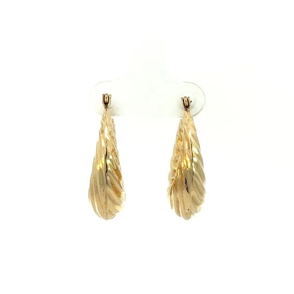 14KY Fancy Swirl Hoop Earrings