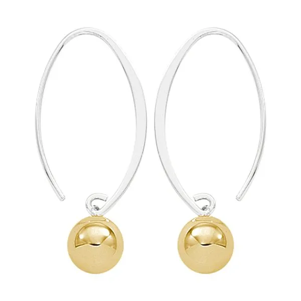 14KY/Sterling Gold Ball Earrings Charles Frederick Jewelers Chelmsford, MA