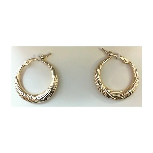 14Ky Small Twist Hoops Charles Frederick Jewelers Chelmsford, MA