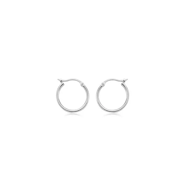 14KW Small Tube Hoop Earrings 1.5x15mm Charles Frederick Jewelers Chelmsford, MA