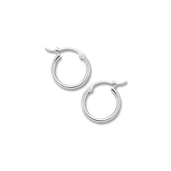 14KW Small Hoop Earrings Charles Frederick Jewelers Chelmsford, MA