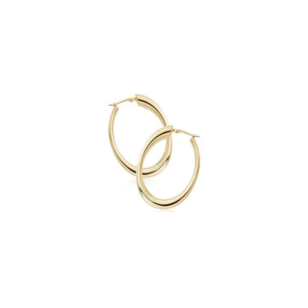 14ky Oval Hoop Charles Frederick Jewelers Chelmsford, MA