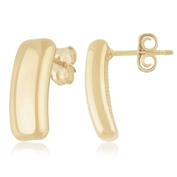 14KY Soft Rectangle Stud Charles Frederick Jewelers Chelmsford, MA