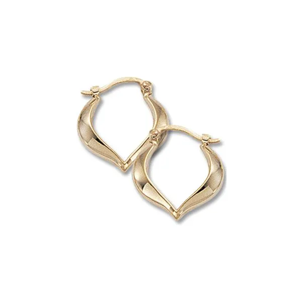 14KY Small Heart Shaped Hoop Earrings Charles Frederick Jewelers Chelmsford, MA