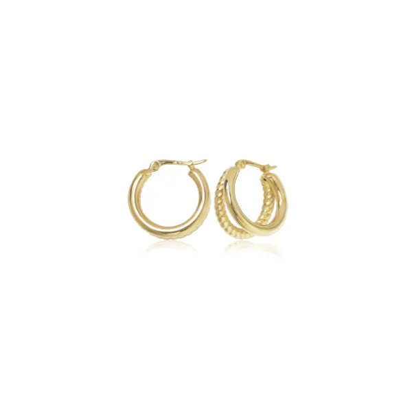 14kt Double Loop Earrings Charles Frederick Jewelers Chelmsford, MA