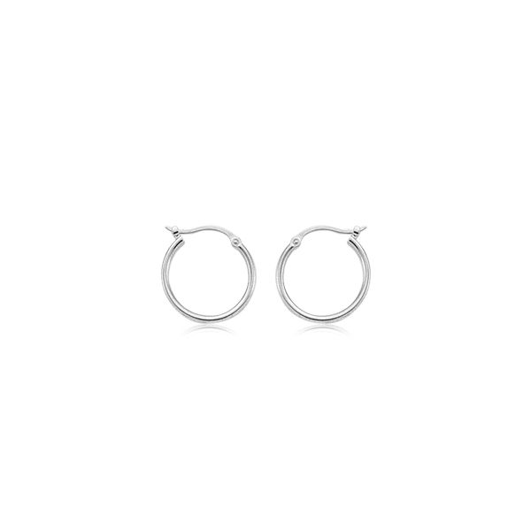 14KW Small Tube Hoop Earrings 1.5x12mm Charles Frederick Jewelers Chelmsford, MA