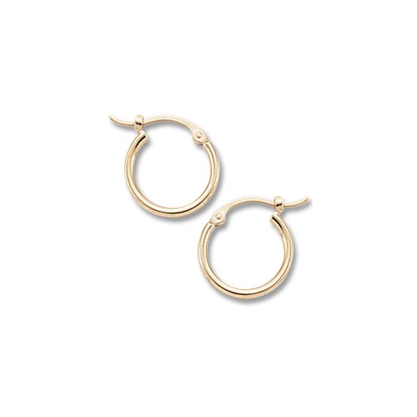 14KY Small Hoop Earrings 1.5x12mm Charles Frederick Jewelers Chelmsford, MA