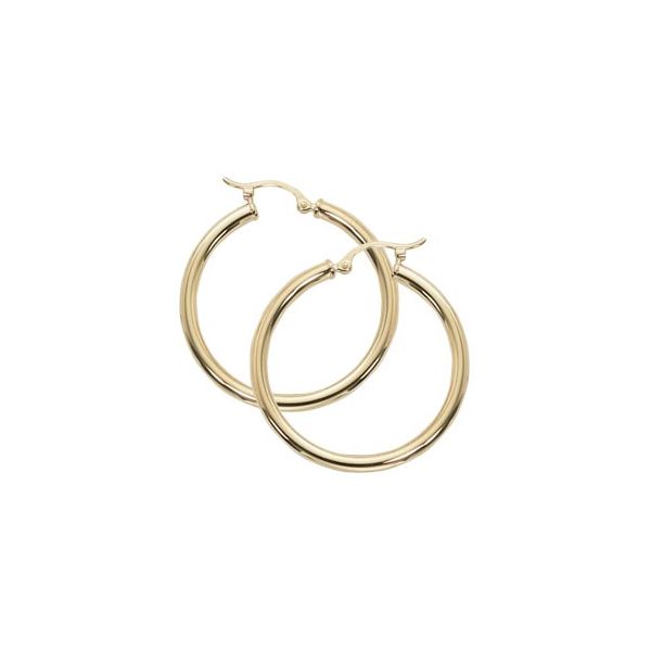 14Ky 2.5X30mm Hoop Earrings Charles Frederick Jewelers Chelmsford, MA