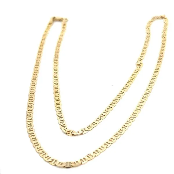 14KY 20\ 3mm Solid Flat Link Mariner Chain