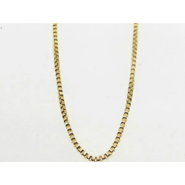 14K Yellow Gold 16 Inch Box Chain Charles Frederick Jewelers Chelmsford, MA
