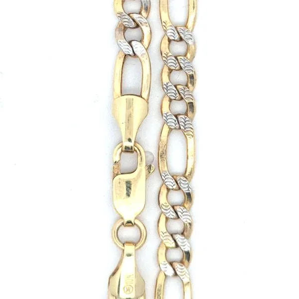 10K Tt Hollow 18 Inch 4.5mm  Figaro Chain Estate- As Is Charles Frederick Jewelers Chelmsford, MA