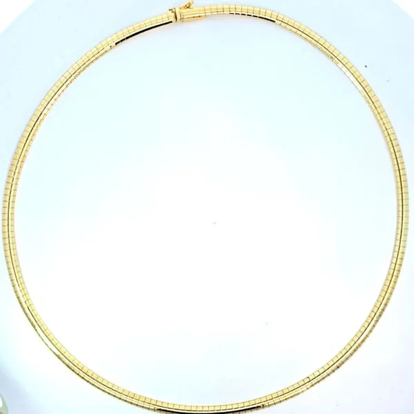 Estate 14K Yellow Gold 18 Inch Omega Chain Retail $ $2,995- 18.7 grams Charles Frederick Jewelers Chelmsford, MA