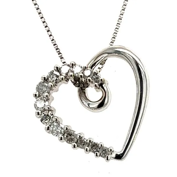 14KW Diamond Heart Pendant Charles Frederick Jewelers Chelmsford, MA