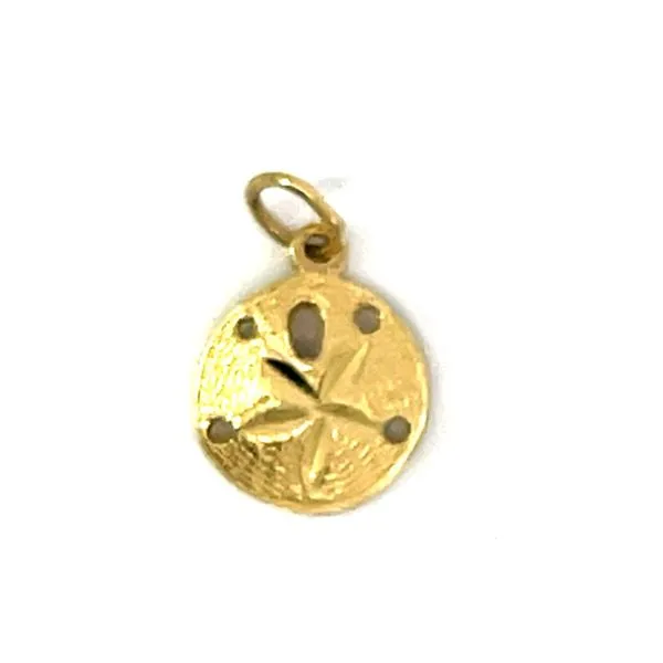 14kt Yellow Gold Sand Dollar Charm Charles Frederick Jewelers Chelmsford, MA