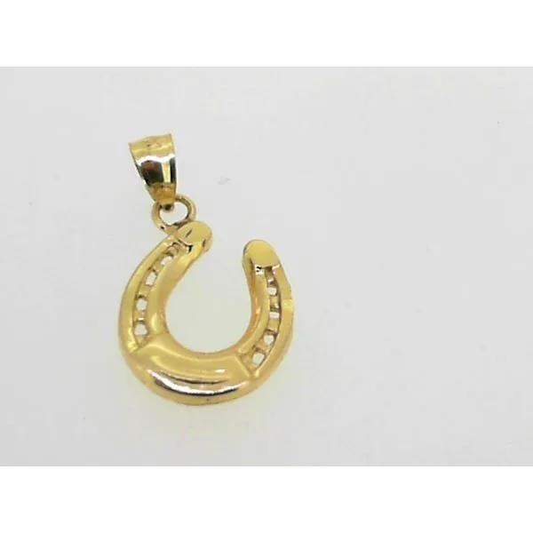 14K Yellow Gold Horse Shoe Charm Charles Frederick Jewelers Chelmsford, MA