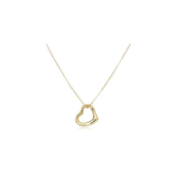 14K Floating Heart Pendant