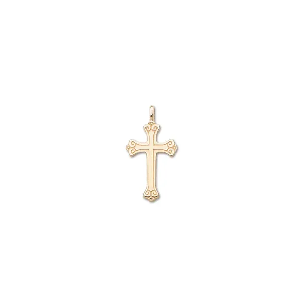 14KY Medium Scroll Cross Charles Frederick Jewelers Chelmsford, MA