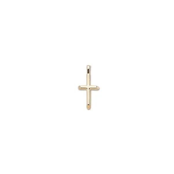 14KY Small Half Round Cross Charles Frederick Jewelers Chelmsford, MA