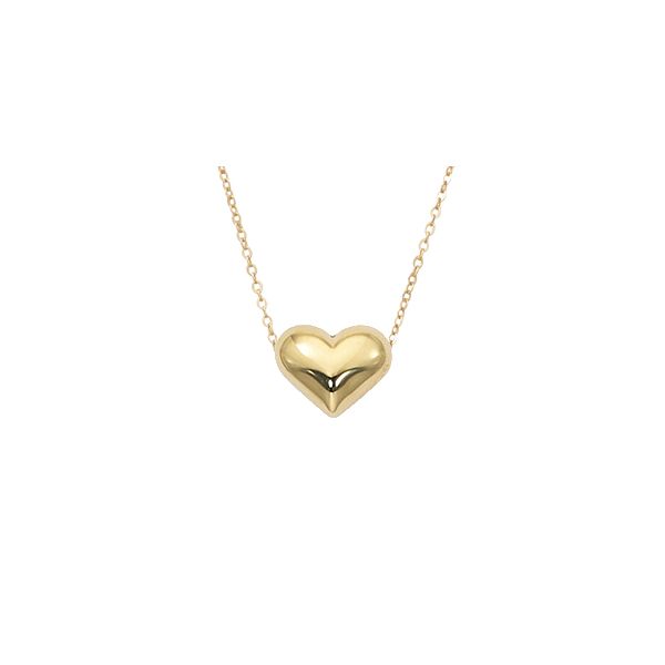 14K Puffed Heart Pendant Charles Frederick Jewelers Chelmsford, MA