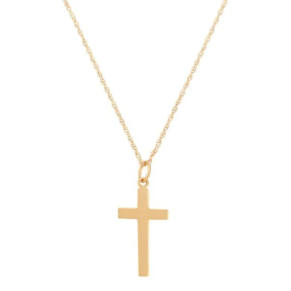 14KY Medium Cross 18in Charles Frederick Jewelers Chelmsford, MA