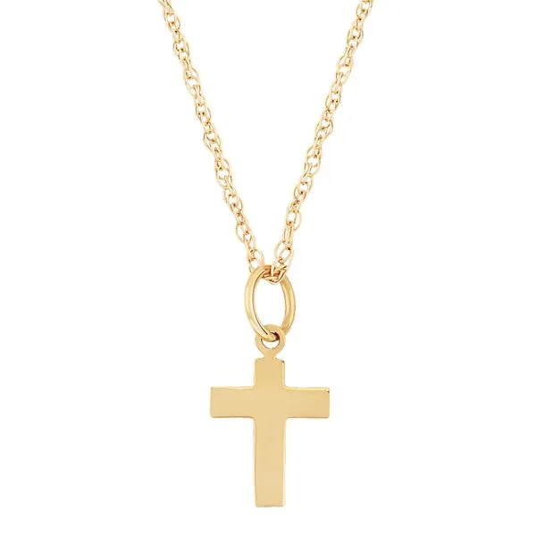 14KY Small Cross 18in Charles Frederick Jewelers Chelmsford, MA