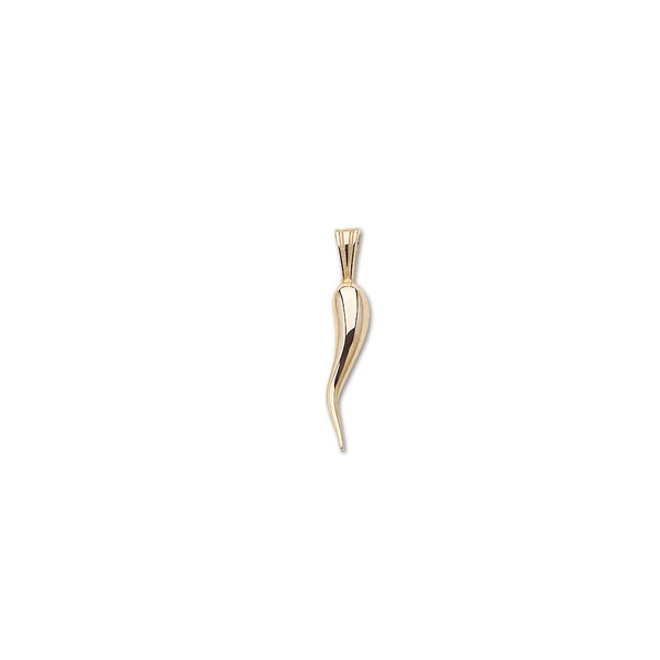 14ky Italian Horn Charm Image 2 Charles Frederick Jewelers Chelmsford, MA