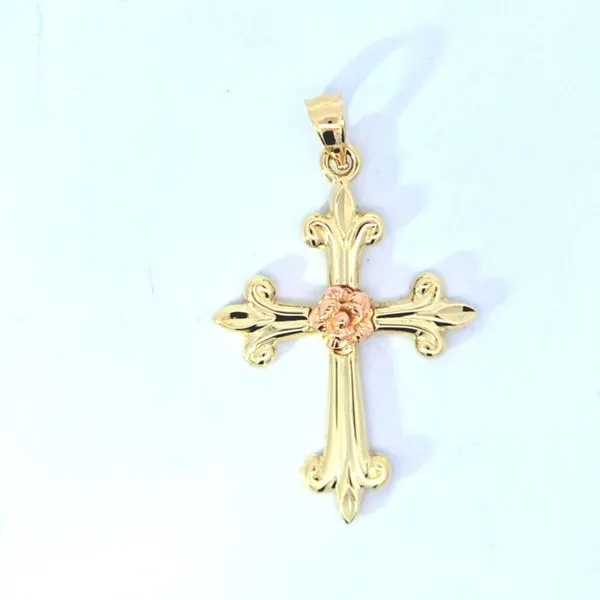 Estate- 14KY And Rose Beverly Hills Gold Two Tone Cross-2 Grams similar item image