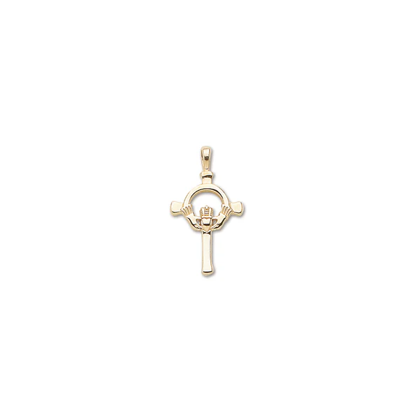 14KY Medium Claddaugh Cross Image 2 Charles Frederick Jewelers Chelmsford, MA