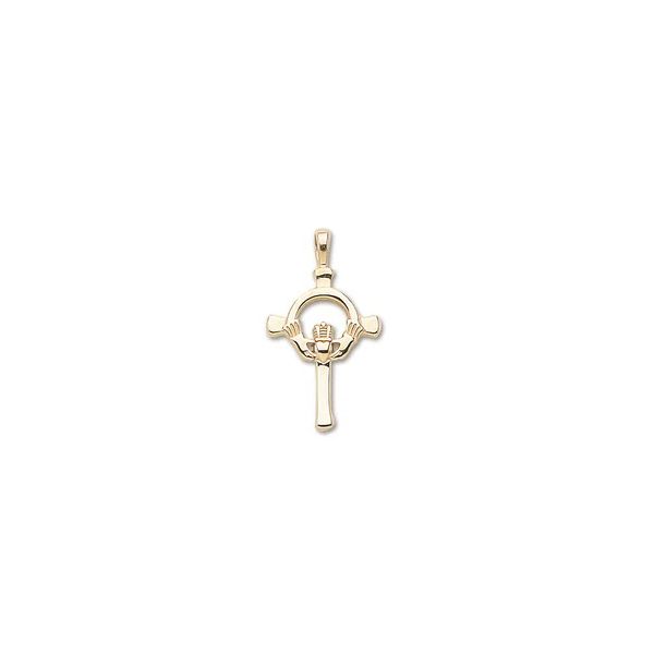 14KY Medium Claddaugh Cross Charles Frederick Jewelers Chelmsford, MA