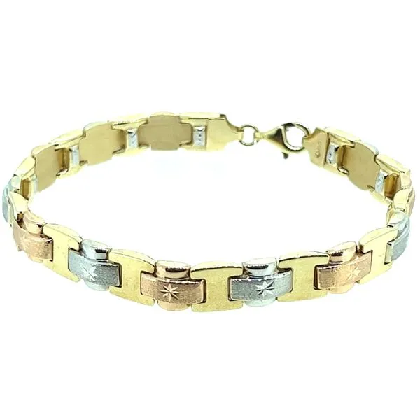 14K Tri Color Fancy Style Bracelet Charles Frederick Jewelers Chelmsford, MA