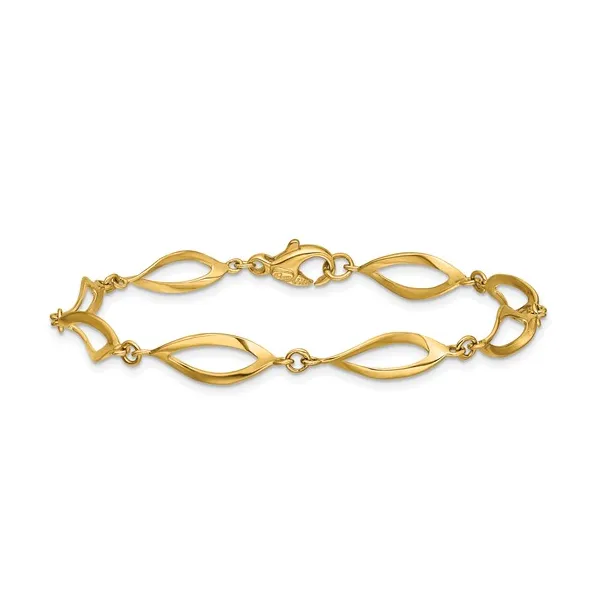 14ky Fancy Link Bracelet